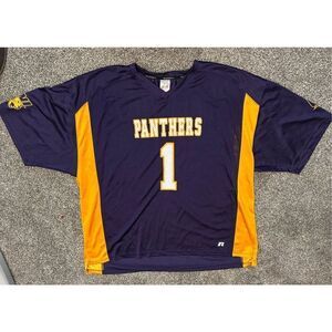 Unisex Northern Iowa UNI Panthers #1 Football Jersey Russell Size 2XL XXL